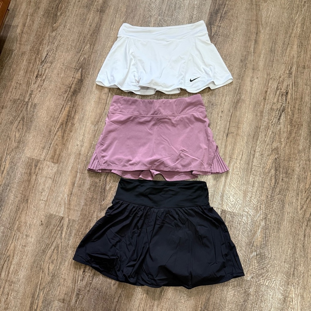 Tennis skirt bundle of 3- Nike, Lululemon, and Amazon skirts